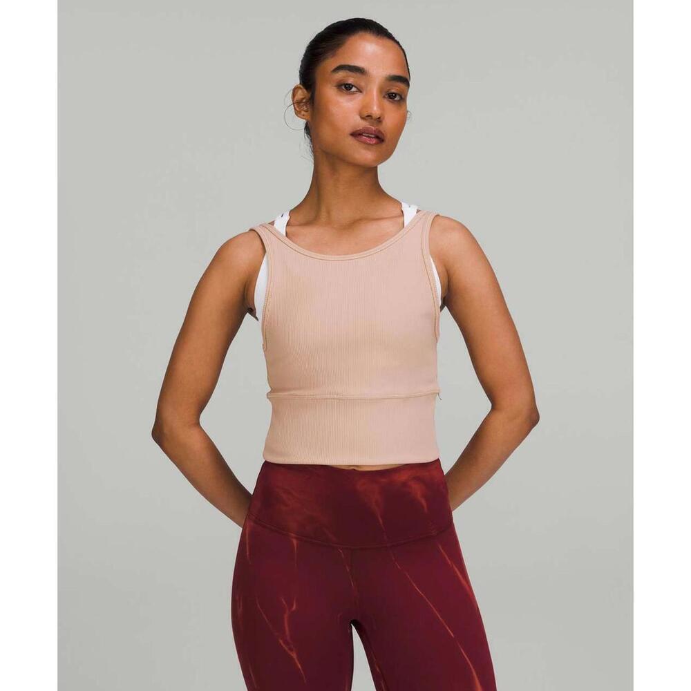 Lululemon Women's Pink Clay Power Pivot Tank - Size 2